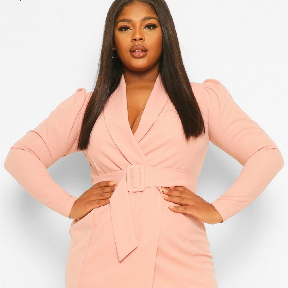 Belted blazer dress